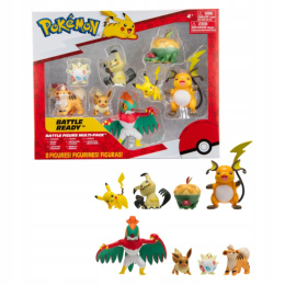 Pokemon Zestaw 8 Figurek Bitewnych Battle Ready W9