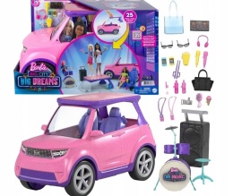Barbie Big City Dreams Zestaw 2w1 Auto SUV Koncertowa Scena GYJ25