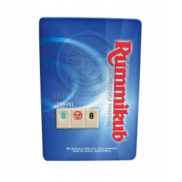 Gra Rummikub Travel Tin Podróżna Rodzinna Liczbowa PL Tm Toys LMD1606