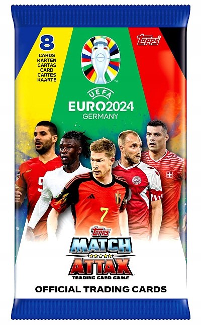 Topps Cards Official Euro 2024 Saszetka 8 Kart - Mix