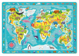 Dodo Puzzle Edukacyjne Obserwacyjne Mapa Świata 80 elementów 240301