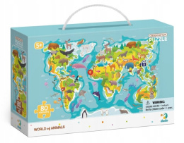 Dodo Puzzle Edukacyjne Obserwacyjne Mapa Świata 80 elementów 240301