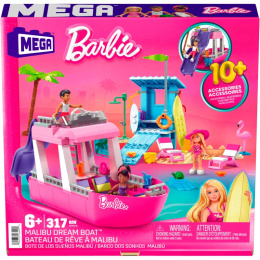 Klocki Barbie Mega Bloks Zestaw Wymarzona Łódź Malibu Statek 317 el.