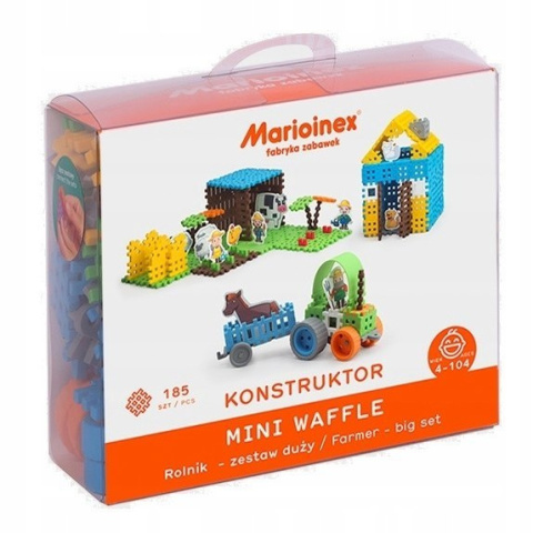 Mini Wafle Klocki 185 el. Farma Rolnik Marioinex PL 03834