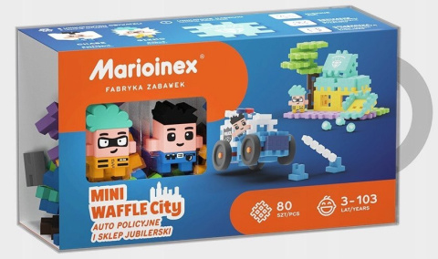 Mini Wafle City 80el. Auto Policyjne i Sklep Jubilerski Marioinex 5913