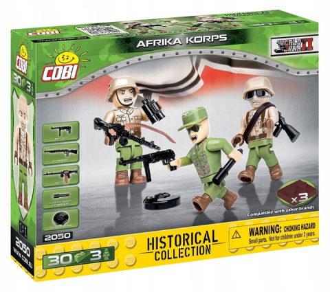 Cobi Klocki WWII Afrika Korps Figurki Niemieckich Żołnierzy 2050