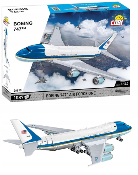 Cobi Klocki Boeing 747 Air Force One Jumbo Jet 26610