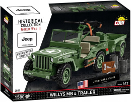 Cobi Klocki HC WWII Willys MB & Trailer Executive Edition 1580el. 2804