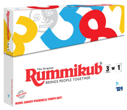 Gra Rummikub 3w1 Rodzinna Gra Liczbowa dla Całej Rodziny PL LMD8613