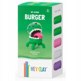 Hey Clay Masa Plastyczna Zestaw Burger- 5 Tub HCLMA002PCS