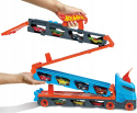 Hot Wheels Zestaw Mega Długi Wyścigowy Transporter 2w1 3 auta GVG37