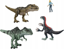 Jurassic World Dinozaur Epicka Bitwa 3 Dinozaury + dr. Ellie HJK02
