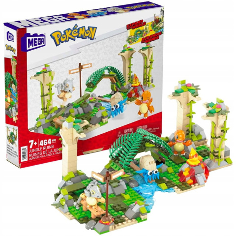 Klocki Mega Construx Pokemon Zapomniane Ruiny w Dżungli 464 el HDL86