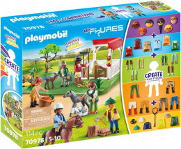 Playmobil 70978 Zestaw My Figures Ranczo Konie 114 elementów