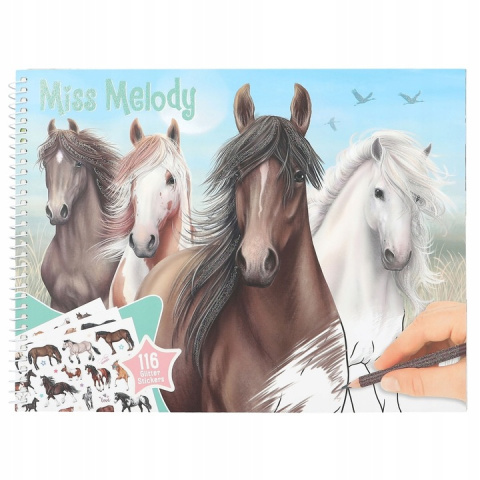 TOP MODEL Miss Melody Horse Koń Szkicownik z Naklejkami 12978