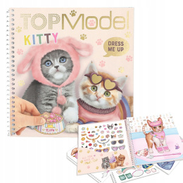 TOP MODEL Szkicownik Kolorowanka Dress Me Up Kitty Kotki 12965