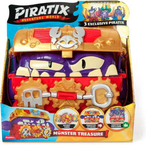 Piratix Zestaw Monster Treasure Seria Golden Złota Skrzynia Skrabów