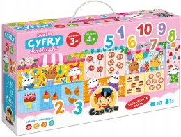 CzuCzu Puzzle Cyfry Króliczki Układanka 40 elementów 3+ 4+ 93372