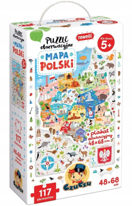 CzuCzu Puzzle Obserwacyjne Mapa Polski 117 elementów 5+ 90968