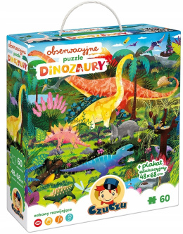 CzuCzu Puzzle Obserwacyjne Układanka Dinozaury 60 elementów 4+ 93174