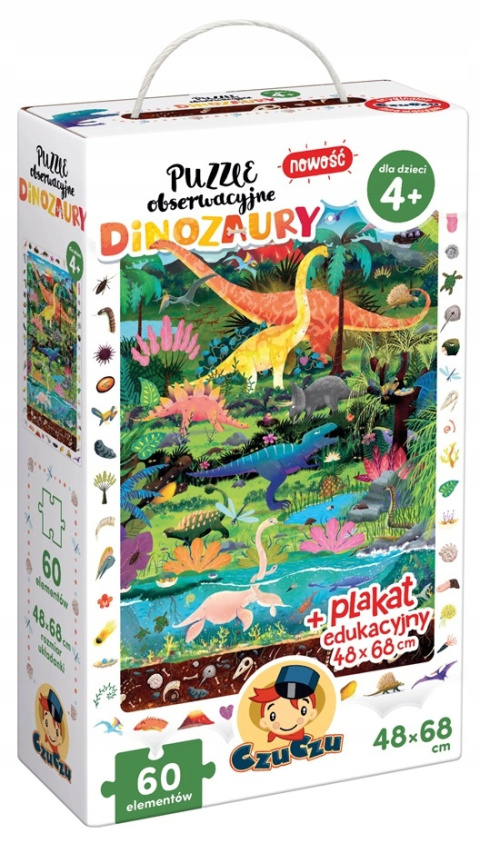 CzuCzu Puzzle Obserwacyjne Dinozaury 60 elementów 4+ 90944