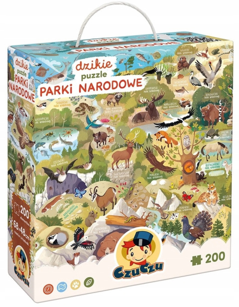 CzuCzu Dzikie Puzzle Parki Narodowe 200 elementów 6+ 92498