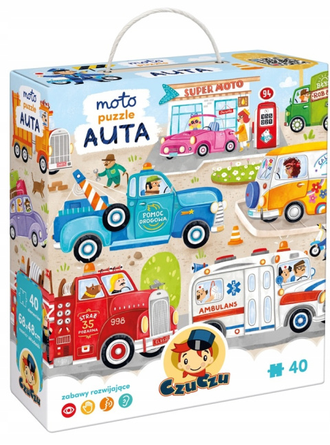 CzuCzu Puzzle Moto Auto Samochody 40 elementów 3+ 92283