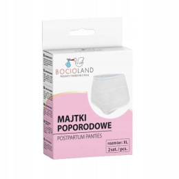 BocioLand Majtki XL Poporodowe Wielorazowe Siateczkowe 2szt BL028