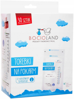 BocioLand Woreczki do Przechowywania Mrożenia Pokarmu Mleka 200ml30szt