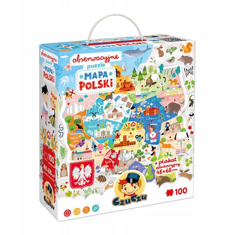 CzuCzu Puzzle Obserwacyjne Mapa Polski 1000 elementów 93198