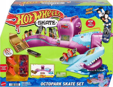 Hot Wheels Zestaw Skate Park Octopus Ośmiornica Deskorolka Rampa HMK01