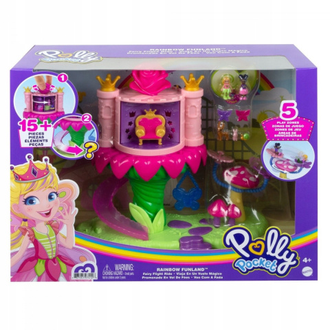 Polly Pocket Zestaw Luna Park Kraina Wróżek 2 Lalki 15Akcesoriów GYK43