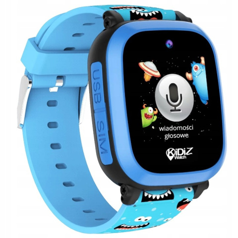 Smartwatch Zegarek dla Dzieci Niebieski Kidiz One Lokalizacja 2G Wi-Fi