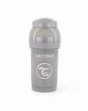 TwistShake Butelka antykolkowa 180 ml Szara 0m+