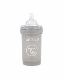 TwistShake Butelka antykolkowa 180 ml Szara 0m+