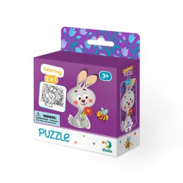 Dodo Puzzle 16 elementów Zając + kolorowanka 240226