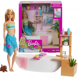 Barbie Lalka Relaks W Kąpieli Wanna + Piesek GJN32