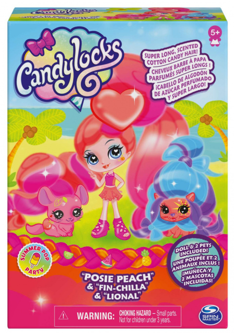 Candylocks lalka Posie Peach & Zwierzak FiN Chilla