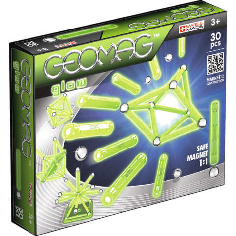 Klocki Magnetyczne Geomag 30 el. Glow Świecące